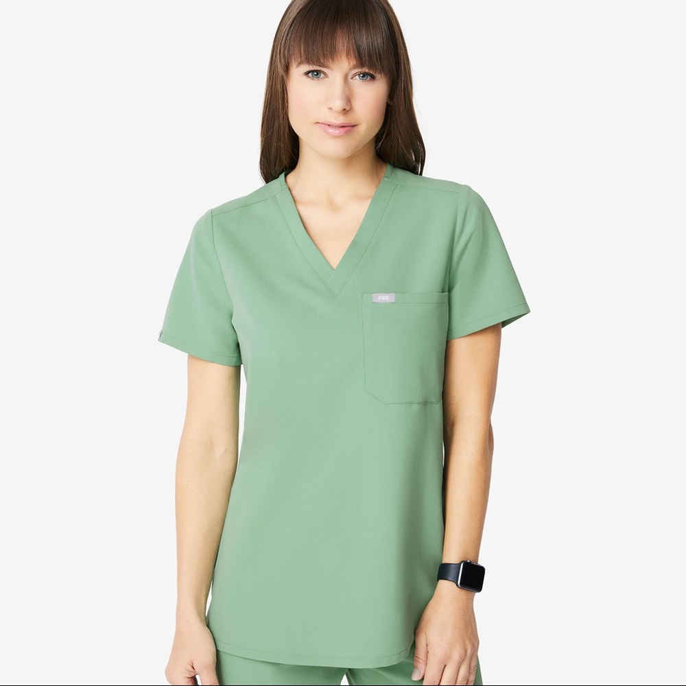 Figs Catarina scrub top. Jade